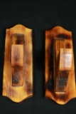 Pair of Wooden Wall Sconses