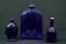 3 Cobalt Decanters