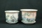 2 Oriental Flower Pots