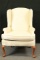 White Wing Back Chair