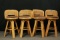 4 Bamboo Bar Stools