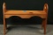 Pine Bench with Heart Carving on Side