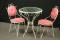 Glass Top Table with 2 Chairs