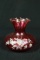 Fluted Cranberry Vase