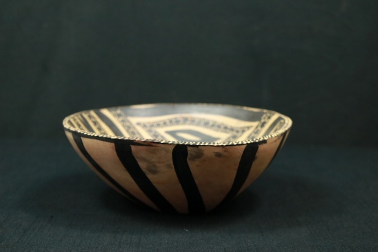 Painted Wooden Bowl