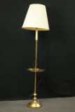 Brass Pole Lamp with Tray