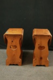 Pair of Pine Drop Leaf End Tables