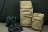 3 Piece Dockers Suitcase Set and 2 Carry- Ons
