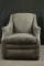 Grey Swivel Arm Chair