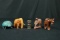 4 Animal Figurines