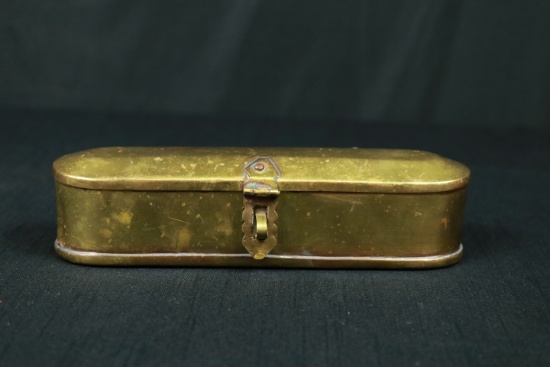 Brass Oval Box With Lock