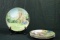 4 English Country Cottage Hand Painted Plates