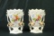 Pair Of Hand Painted Mantle Vases