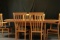 Modern Maple Dining Table With 6 Chairs & 1 Leaf