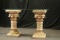 2 Plaster Column Hall Table With Glass Top