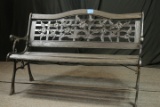 Iron & Wood Patio Bench