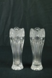 Pair Of Pressed Glass Vases