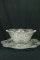 Glass Punch Bowl & Tray