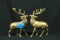 2 Brass Deer