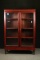Cherry Finish Book Case With Glass Doors