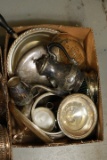 Box Of Misc. Silver Plate