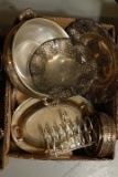 Box Of Misc. Silver Plate