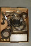 Box Of Misc. Silver Plate