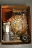 Box Of Glasses & Silver Plate