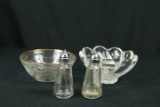 2 Bowls & Pair Of Salt/Pepper Shakers