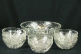 8 Glass Bowls & 1 Large Bowl