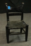 Painted Black Child's Chair