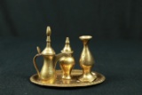 Miniature Brass Table Set