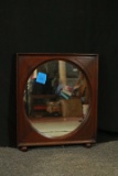 Walnut Framed Oval Mirror