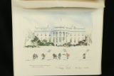 White House Print Signed By Jimmy Carter & Rosalyn Carter