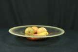 Glass Fruit Bowl & 4 Stone Fruits