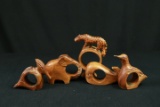 Wooden Animal Napkin Rings