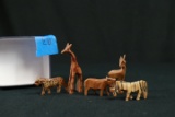 6 Wooden Animals