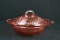 Depression Glass Serving Bowl With Lid