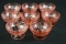 8 Pink Depression Glass Dessert Cups