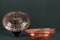 3 Pink Depression Glass Bowls & Plate