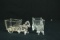 Antique Glass Candy Holder Horse & Wagon