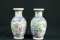Pair Of Hand Painted Vases
