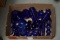 Box Of Blue Cobalt Vases & Other Glassware