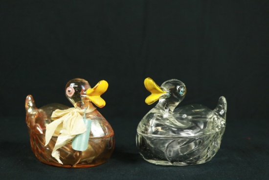 2 Glass Duck Boxes