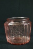 Pink Depression Glass Cookie Jar With No Lid