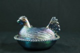 Carnival Glass Hen On The Nest