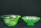 2 Depression Glass Bowls