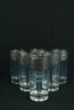 6 Decorated Glasses