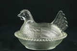 Glass Hen On The Nest