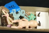 Box Of Pins & Earrings In A Clarks O.N.T Box